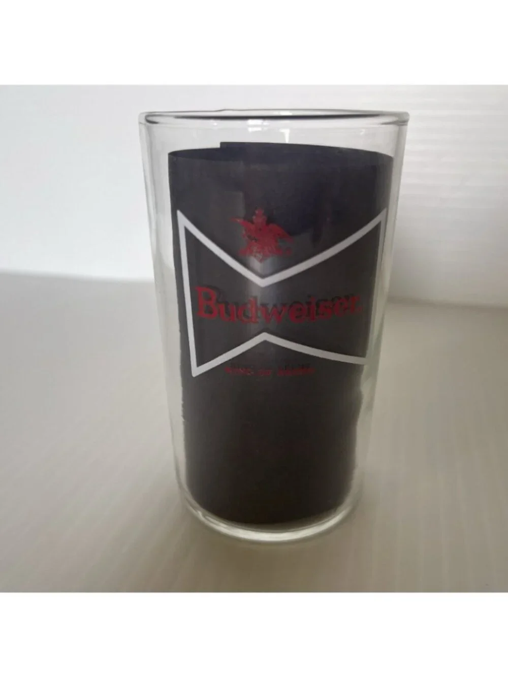 Vintage Budweiser Tasting Glass Small White Bow Tie Logo King of Beers 4